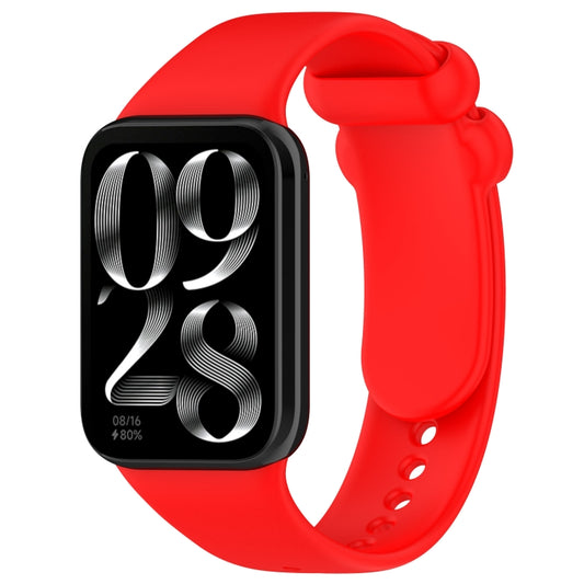 For Xiaomi Smart Band 9 Pro / 8 Pro Solid Color Black Buckle Silicone Watch Band(Red) - Watch Bands by buy2fix | Online Shopping UK | buy2fix