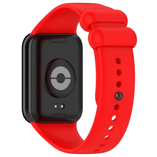 For Xiaomi Smart Band 9 Pro / 8 Pro Solid Color Black Buckle Silicone Watch Band(Red) - Watch Bands by buy2fix | Online Shopping UK | buy2fix