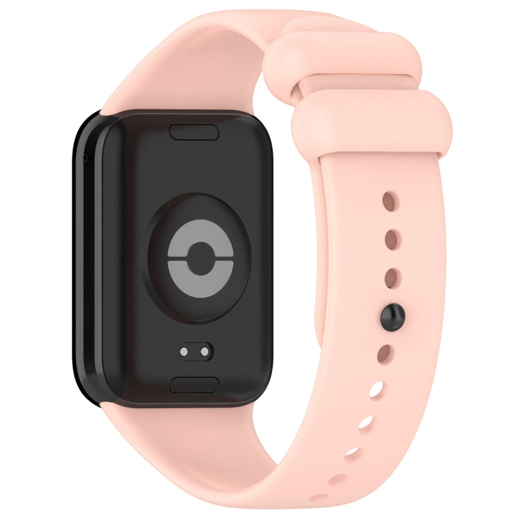 For Xiaomi Smart Band 9 Pro / 8 Pro Solid Color Black Buckle Silicone Watch Band(Light Pink) - Watch Bands by buy2fix | Online Shopping UK | buy2fix