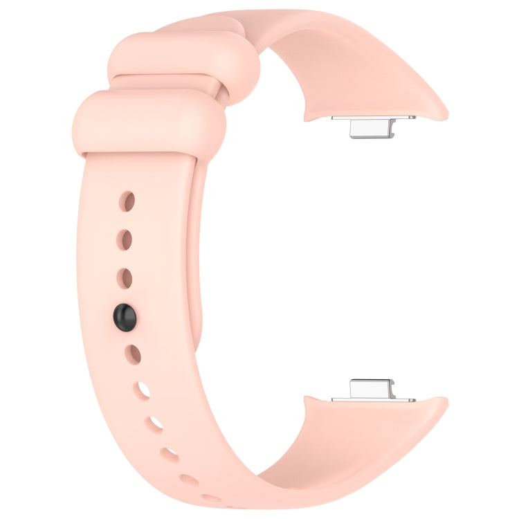 For Xiaomi Smart Band 9 Pro / 8 Pro Solid Color Black Buckle Silicone Watch Band(Light Pink) - Watch Bands by buy2fix | Online Shopping UK | buy2fix