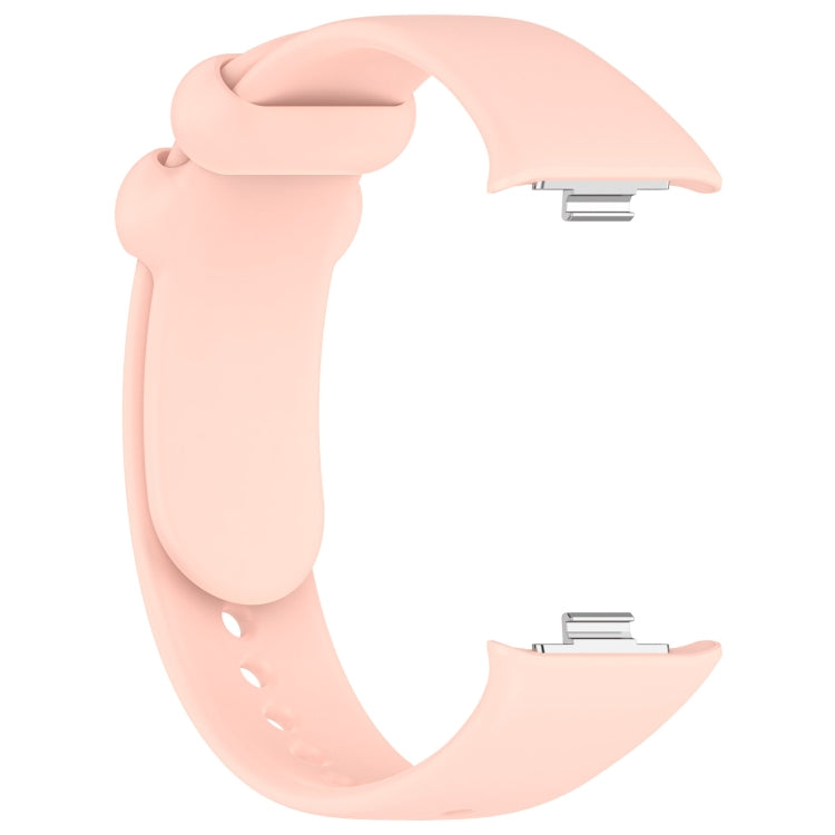 For Xiaomi Smart Band 9 Pro / 8 Pro Solid Color Black Buckle Silicone Watch Band(Light Pink) - Watch Bands by buy2fix | Online Shopping UK | buy2fix