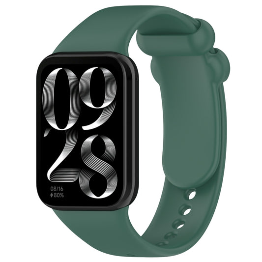 For Xiaomi Smart Band 9 Pro / 8 Pro Solid Color Black Buckle Silicone Watch Band(Dark Green) - Watch Bands by buy2fix | Online Shopping UK | buy2fix