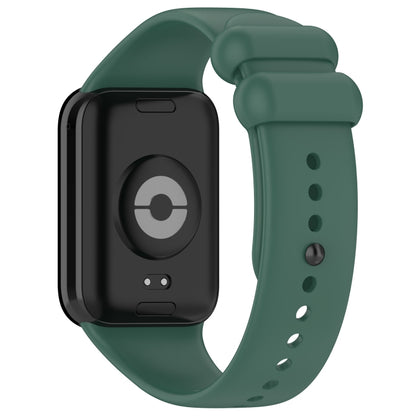 For Xiaomi Smart Band 9 Pro / 8 Pro Solid Color Black Buckle Silicone Watch Band(Dark Green) - Watch Bands by buy2fix | Online Shopping UK | buy2fix