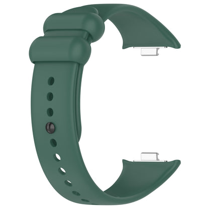 For Xiaomi Smart Band 9 Pro / 8 Pro Solid Color Black Buckle Silicone Watch Band(Dark Green) - Watch Bands by buy2fix | Online Shopping UK | buy2fix
