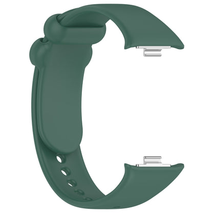 For Xiaomi Smart Band 9 Pro / 8 Pro Solid Color Black Buckle Silicone Watch Band(Dark Green) - Watch Bands by buy2fix | Online Shopping UK | buy2fix