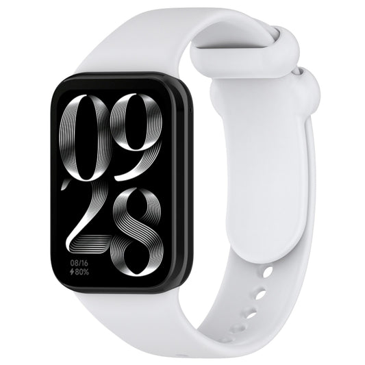 For Xiaomi Smart Band 9 Pro / 8 Pro Solid Color Black Buckle Silicone Watch Band(Light Grey) - Watch Bands by buy2fix | Online Shopping UK | buy2fix