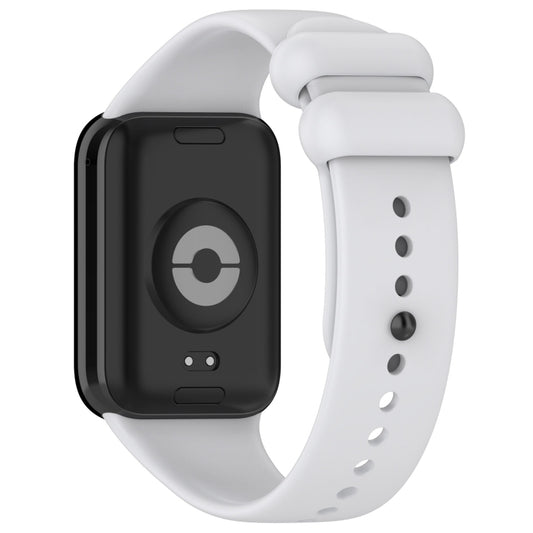 For Xiaomi Smart Band 9 Pro / 8 Pro Solid Color Black Buckle Silicone Watch Band(Light Grey) - Watch Bands by buy2fix | Online Shopping UK | buy2fix