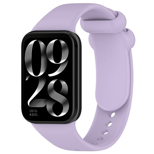 For Xiaomi Smart Band 9 Pro / 8 Pro Solid Color Black Buckle Silicone Watch Band(Purple) - Watch Bands by buy2fix | Online Shopping UK | buy2fix