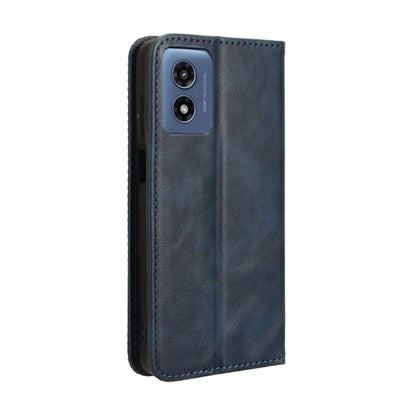 For Motorola Moto G Play 4G 2024 Magnetic Buckle Retro Texture Leather Phone Case(Blue) by buy2fix