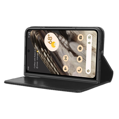 For Google Pixel Fold Magnetic Buckle Retro Texture Leather Phone Case(Black) by buy2fix