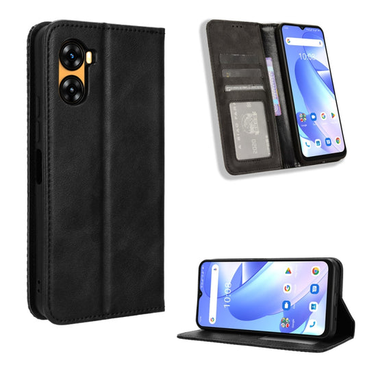For Umidigi G3 / G3 Max / G3 Plus Magnetic Buckle Retro Texture Leather Phone Case(Black) - More Brand by buy2fix | Online Shopping UK | buy2fix