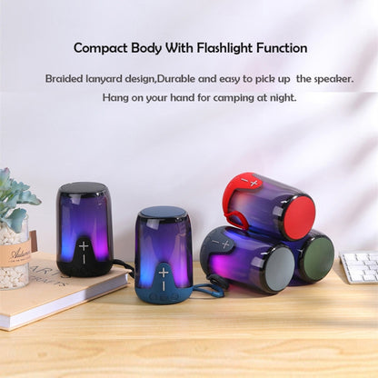 T&G TG-652 Portable RGB Light Transparent Bluetooth Speaker(Green) - Desktop Speaker by T&G | Online Shopping UK | buy2fix