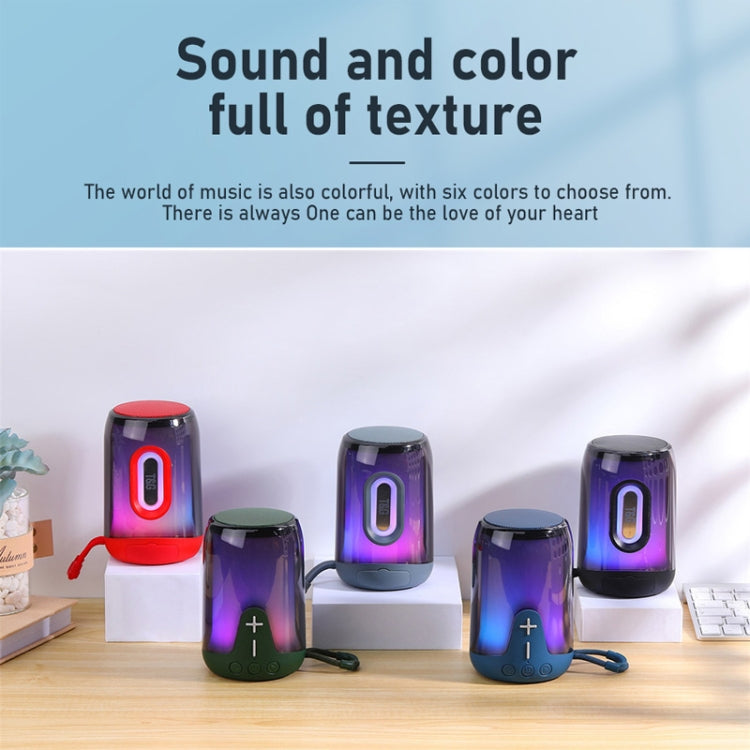 T&G TG-652 Portable RGB Light Transparent Bluetooth Speaker(Green) - Desktop Speaker by T&G | Online Shopping UK | buy2fix