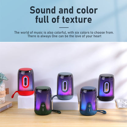 T&G TG-652 Portable RGB Light Transparent Bluetooth Speaker(Green) - Desktop Speaker by T&G | Online Shopping UK | buy2fix