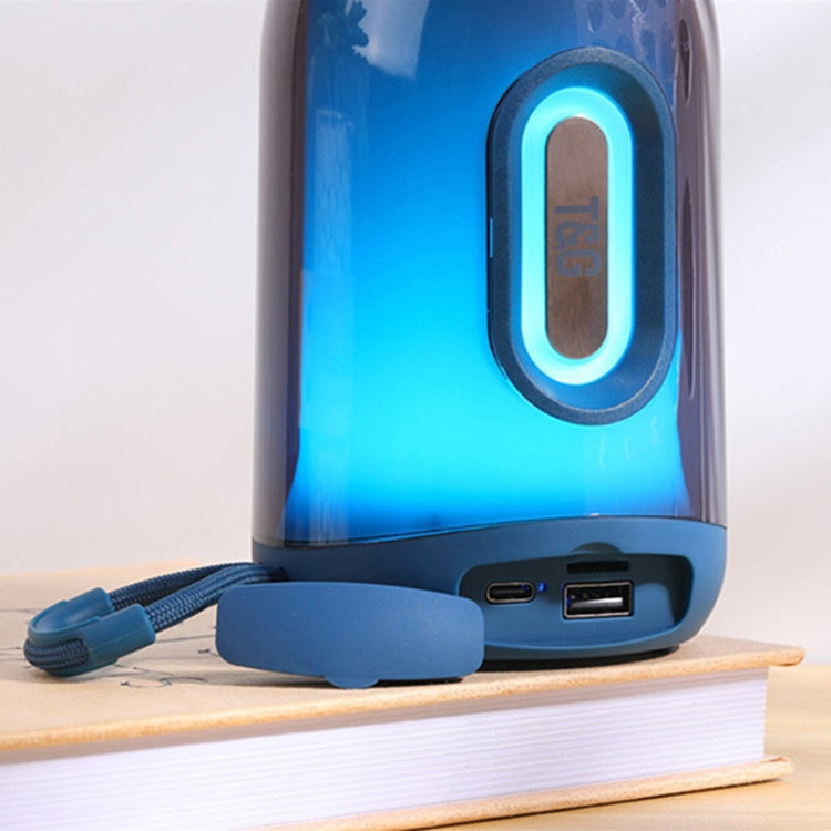 T&G TG-652 Portable RGB Light Transparent Bluetooth Speaker(Green) - Desktop Speaker by T&G | Online Shopping UK | buy2fix