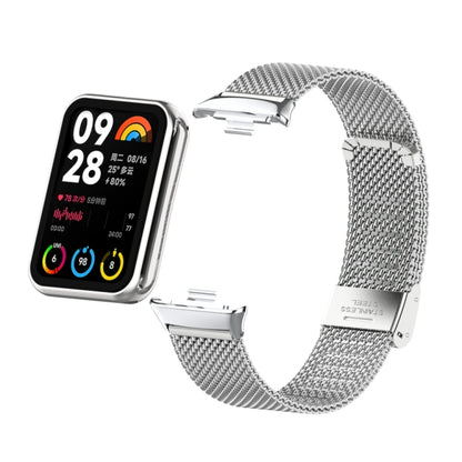 For Xiaomi Smart Band 9 Pro / 8 Pro 18mm Steel Mesh Buckle Metal Watch Band(Silver) - Watch Bands by buy2fix | Online Shopping UK | buy2fix
