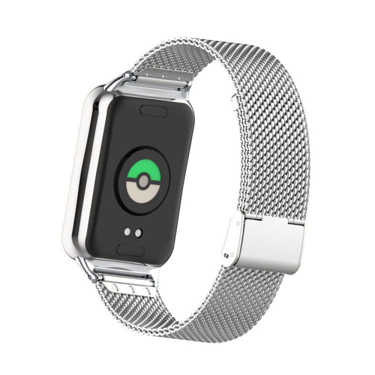 For Xiaomi Smart Band 9 Pro / 8 Pro 18mm Steel Mesh Buckle Metal Watch Band(Silver) - Watch Bands by buy2fix | Online Shopping UK | buy2fix