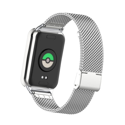 For Xiaomi Smart Band 9 Pro / 8 Pro 18mm Steel Mesh Buckle Metal Watch Band(Silver) - Watch Bands by buy2fix | Online Shopping UK | buy2fix