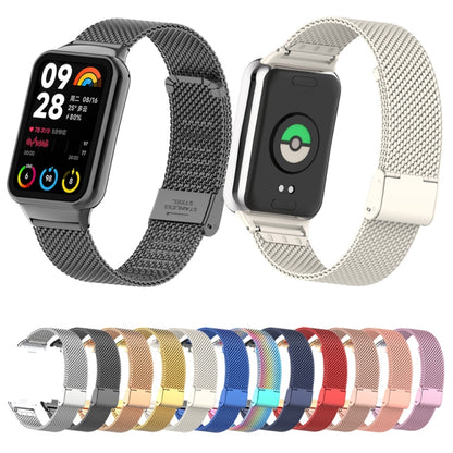 For Xiaomi Smart Band 9 Pro / 8 Pro 18mm Steel Mesh Buckle Metal Watch Band(Silver) - Watch Bands by buy2fix | Online Shopping UK | buy2fix