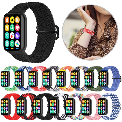 For Xiaomi Smart Band 9 Pro / 8 Pro 18mm Buckle Nylon Braided Watch Band(Wave Pattern Blue White) - Watch Bands by buy2fix | Online Shopping UK | buy2fix