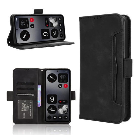 For Nothing CMF Phone 1 Skin Feel Calf Texture Card Slots Leather Phone Case(Black) - Nothing Cases by buy2fix | Online Shopping UK | buy2fix