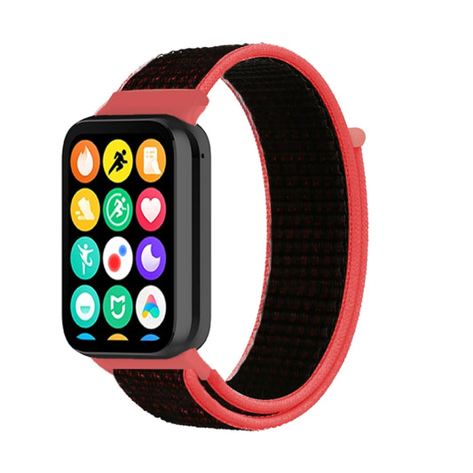 For Xiaomi Smart Band 9 Pro / 8 Pro Nylon Loop Watch Band(Red Black) - Watch Bands by buy2fix | Online Shopping UK | buy2fix
