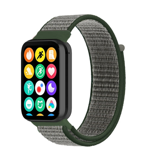 For Xiaomi Smart Band 9 Pro / 8 Pro Nylon Loop Watch Band(Dark Olive) - Watch Bands by buy2fix | Online Shopping UK | buy2fix