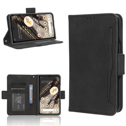 For Google Pixel Fold Skin Feel Calf Texture Card Slots Leather Phone Case(Black) by buy2fix