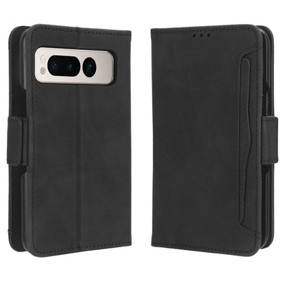 For Google Pixel Fold Skin Feel Calf Texture Card Slots Leather Phone Case(Black) by buy2fix
