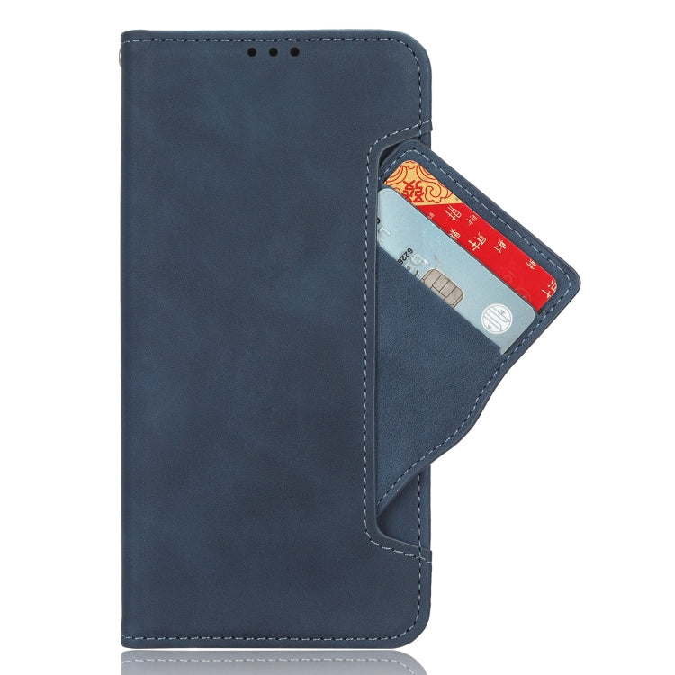 For Google Pixel Fold Skin Feel Calf Texture Card Slots Leather Phone Case(Blue) by buy2fix