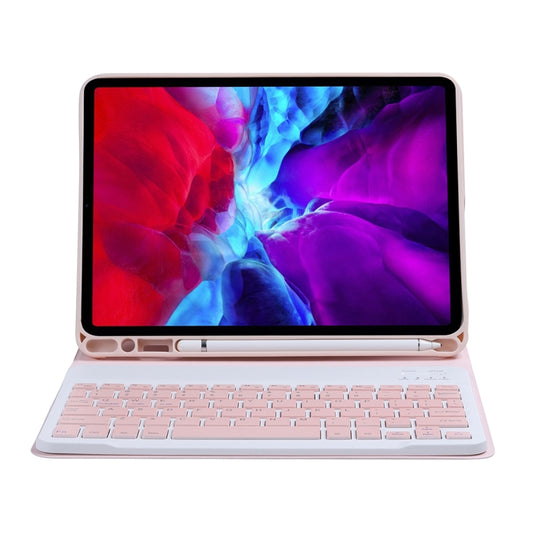 C-11B For iPad Air 4 / Air 5 / Pro 11 inch 2022 / 2021 / 2020 / 2018 Detachable ABS Candy Color Bluetooth Keyboard Tablet Case with Stand & Pen Slot(Pink) - For iPad Pro by buy2fix | Online Shopping UK | buy2fix