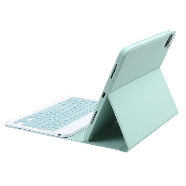 C-11B For iPad Air 4 / Air 5 / Pro 11 inch 2022 / 2021 / 2020 / 2018 Detachable ABS Candy Color Bluetooth Keyboard Tablet Case with Stand & Pen Slot(Green) - For iPad Pro by buy2fix | Online Shopping UK | buy2fix