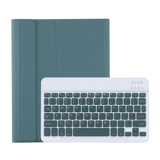 C-11B For iPad Air 4 / Air 5 / Pro 11 inch 2022 / 2021 / 2020 / 2018 Detachable ABS Candy Color Bluetooth Keyboard Tablet Case with Stand & Pen Slot(Dark Green) - For iPad Pro by buy2fix | Online Shopping UK | buy2fix