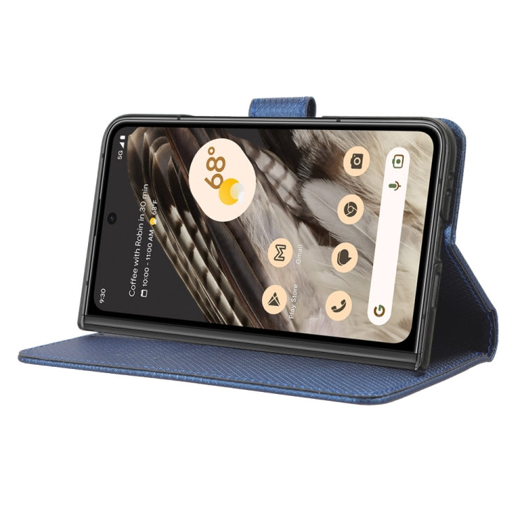 For Google Pixel Fold Diamond Texture Leather Phone Case(Blue) by buy2fix