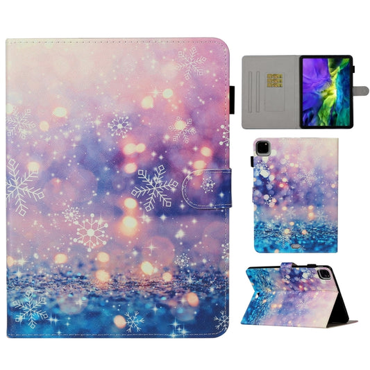 For iPad Pro 11 (2020) Colored Drawing Pattern Horizontal Flip PU Leather Tablet Case with Holder & Card Slot & Sleep / Wake-up Function(Purple Quicksand) - iPad Pro 11 (2020) Cases by buy2fix | Online Shopping UK | buy2fix