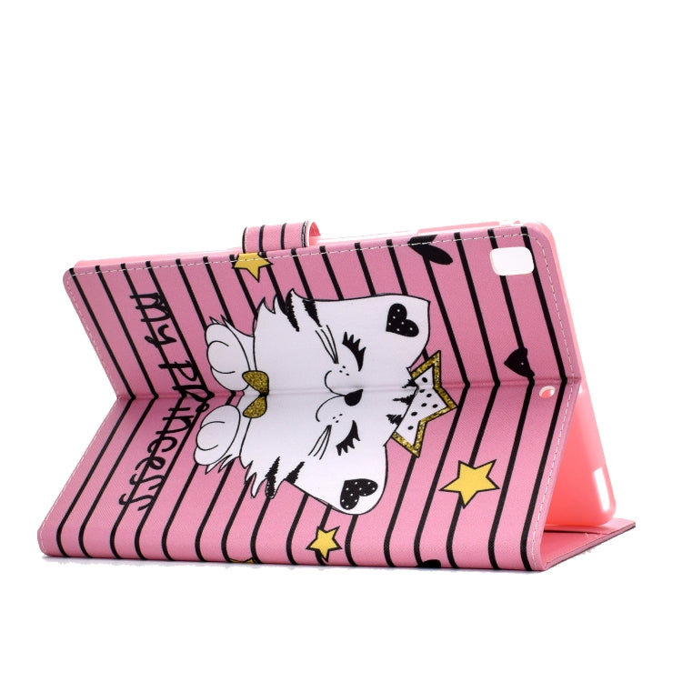 For iPad 9.7 (2017/2018) & Air 2 & Air Colored Drawing Pattern Horizontal Flip PU Leather Case with Holder & Card Slot & Sleep / Wake-up Function(Crown Cat) - iPad 9.7 (2018) & (2017) Cases by buy2fix | Online Shopping UK | buy2fix