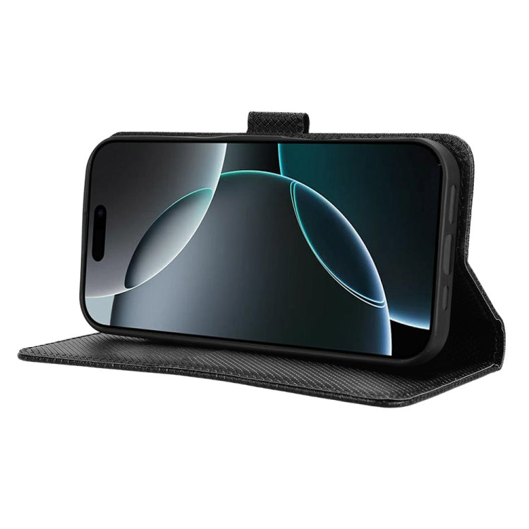 For iPhone 16 Pro Max Diamond Texture Leather Phone Case(Black) by buy2fix