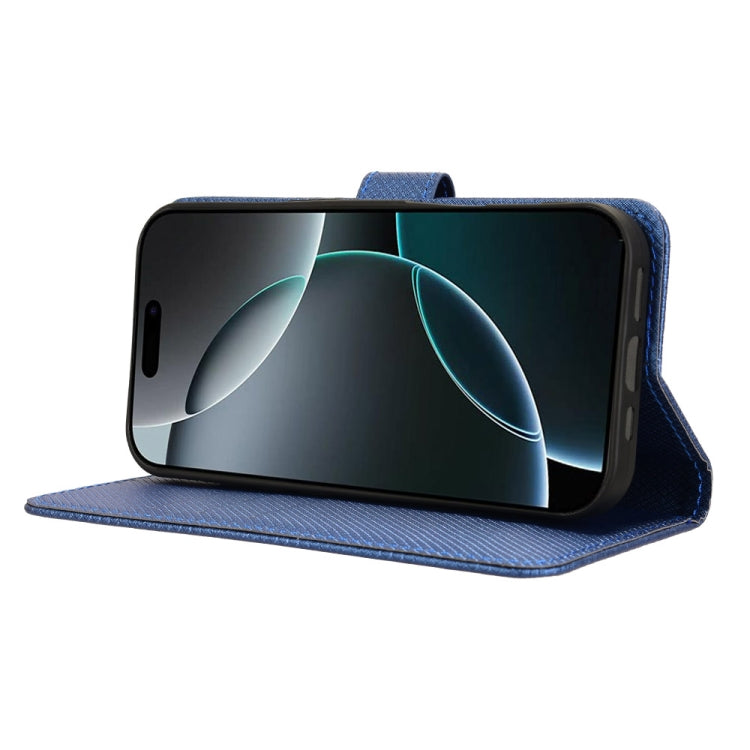 For iPhone 16 Pro Max Diamond Texture Leather Phone Case(Blue) by buy2fix