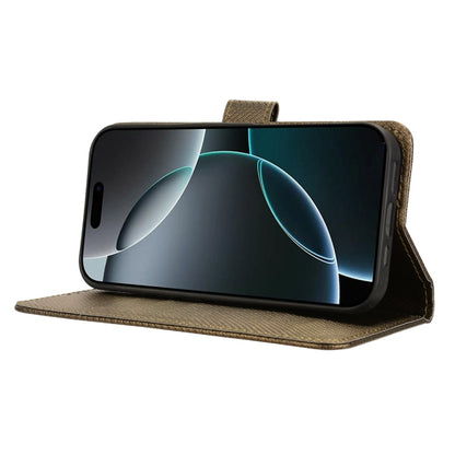 For iPhone 16 Pro Max Diamond Texture Leather Phone Case(Brown) by buy2fix