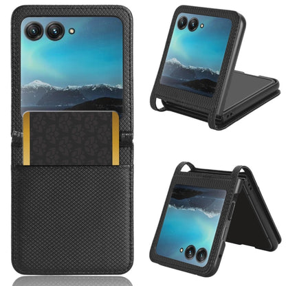 For Motorola Razr 40 Ultra Diamond Texture Leather Phone Case(Black) by buy2fix