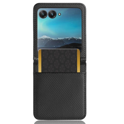 For Motorola Razr 40 Ultra Diamond Texture Leather Phone Case(Black) by buy2fix