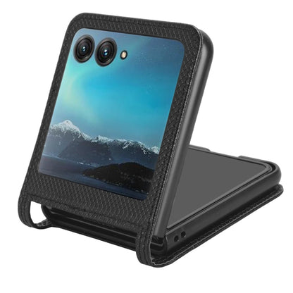 For Motorola Razr 40 Ultra Diamond Texture Leather Phone Case(Black) by buy2fix