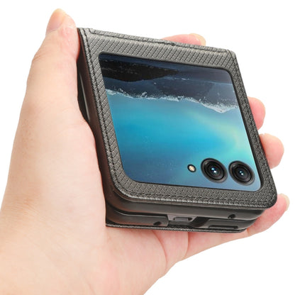 For Motorola Razr 40 Ultra Diamond Texture Leather Phone Case(Black) by buy2fix