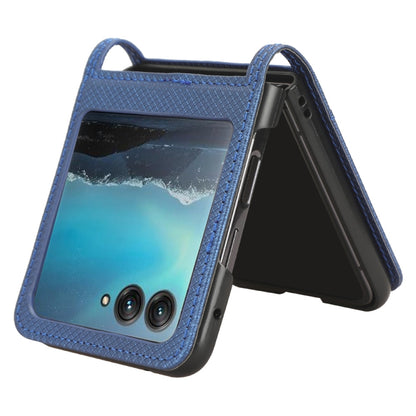 For Motorola Razr 40 Ultra Diamond Texture Leather Phone Case(Blue) by buy2fix