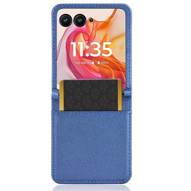 For Motorola Razr 50 Ultra Diamond Texture Leather Phone Case(Blue) by buy2fix