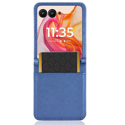 For Motorola Razr 50 Ultra Diamond Texture Leather Phone Case(Blue) by buy2fix