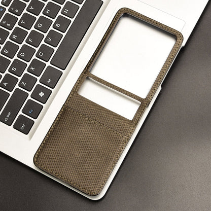 For Motorola Razr 50 Ultra Diamond Texture Leather Phone Case(Brown) by buy2fix