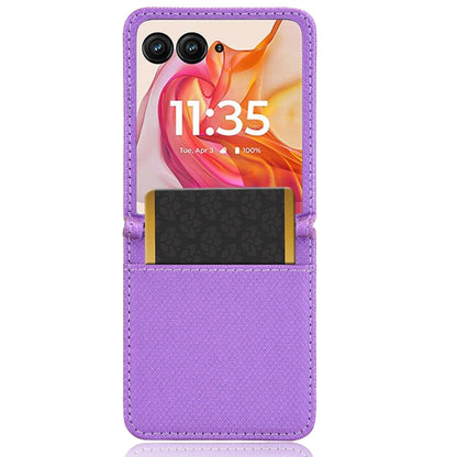 For Motorola Razr 50 Ultra Diamond Texture Leather Phone Case(Purple) by buy2fix