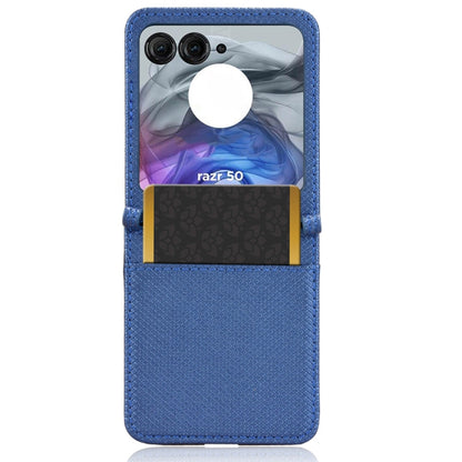 For Motorola Razr 50 Diamond Texture Leather Phone Case(Blue) by buy2fix