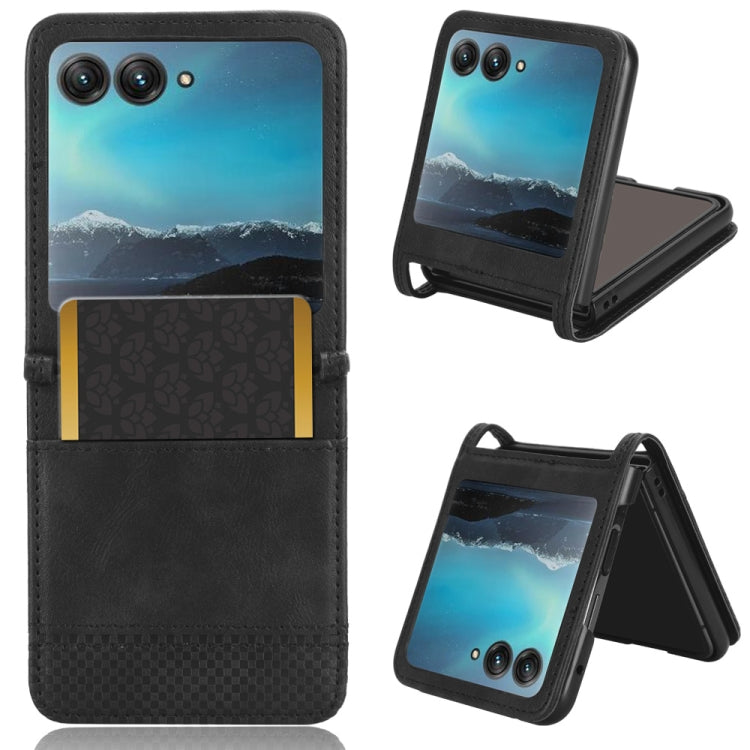 For Motorola Razr 40 Ultra Retro Texture Leather Phone Case(Black) by buy2fix
